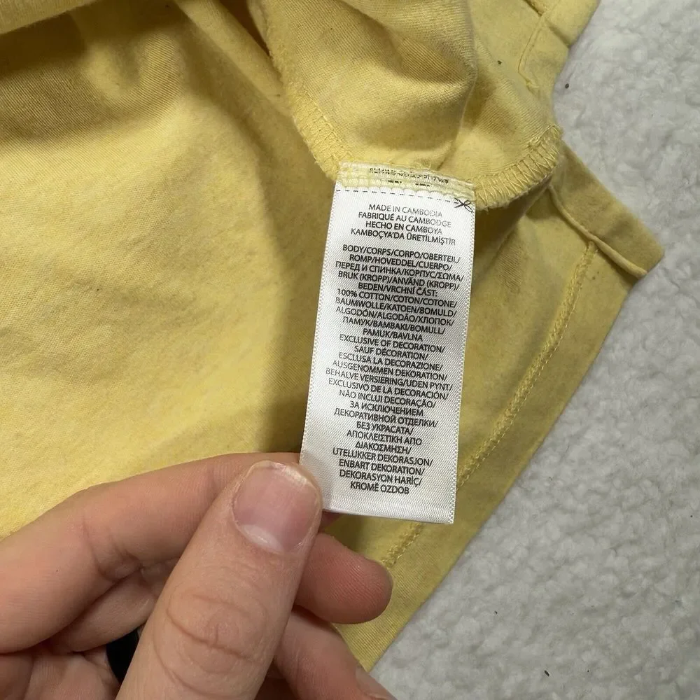 Polo Ralph‎ Lauren Shirt Mens 2XB Yellow Short Sleeve Flesh Pony Collar Top